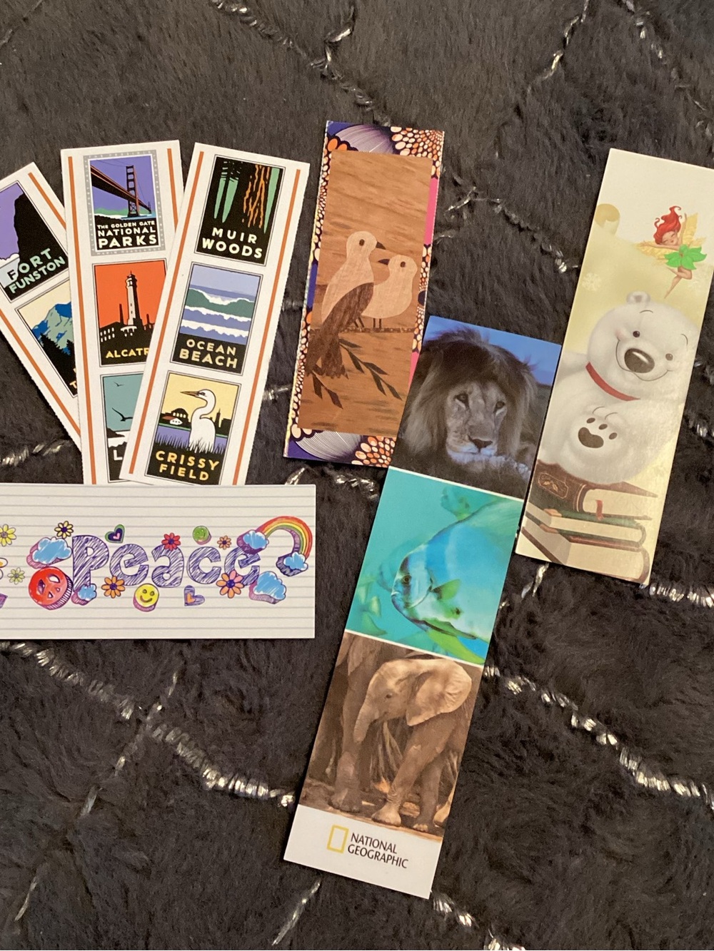 Assorted Illustrated Bookmarks Animals & Art Lot of 7